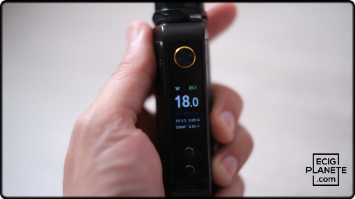 L'écran de la box Coolfire Z80